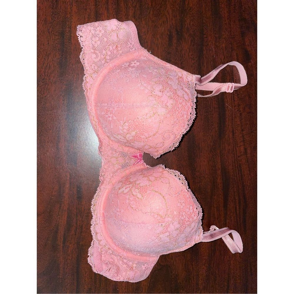 4 for $20/Victoria’s Secret Pink & Gold Dream Angels Demi Bra -Size 34C